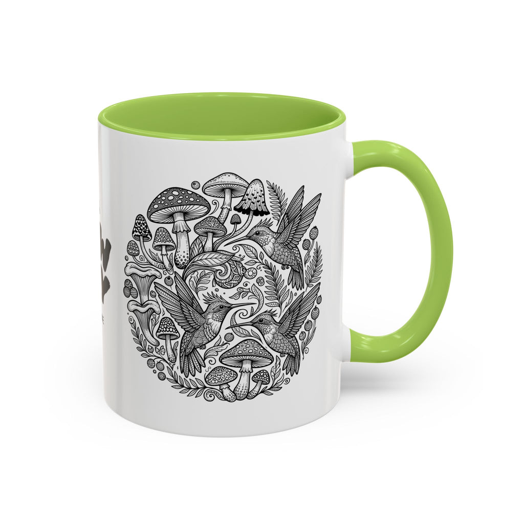 Hustle More Coffee Mug — Mushroom & Hummingbird Accent 11/15oz