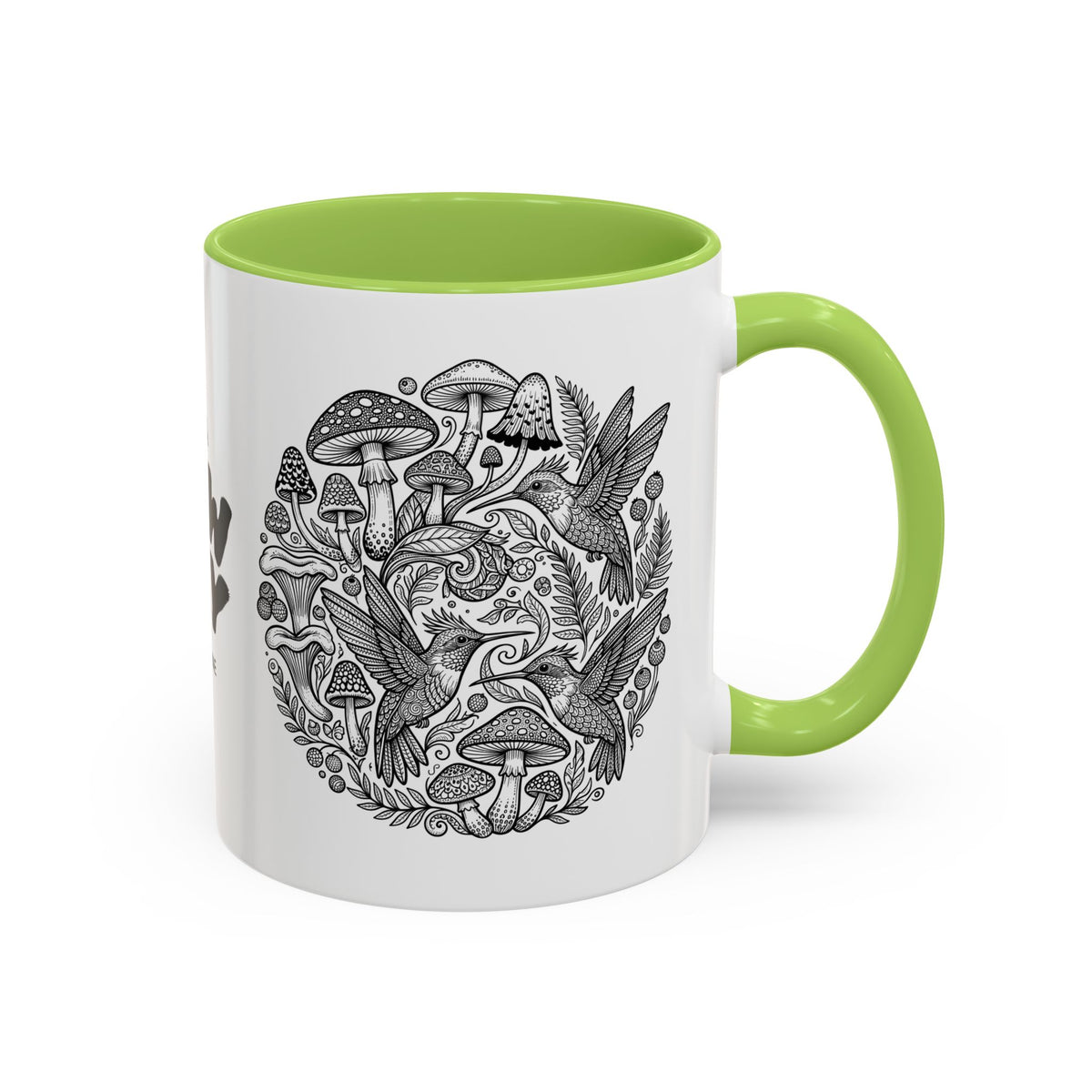 Hustle More Coffee Mug — Mushroom & Hummingbird Accent 11/15oz