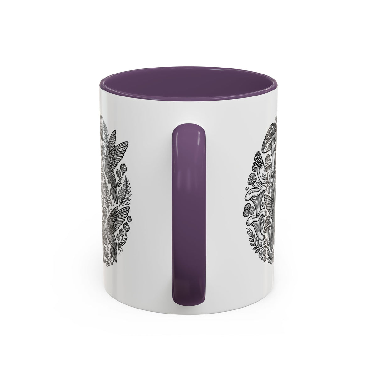 Hustle More Coffee Mug — Mushroom & Hummingbird Accent 11/15oz