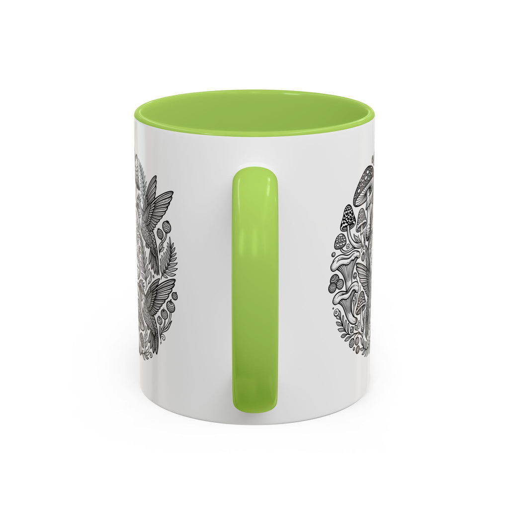 Hustle More Coffee Mug — Mushroom & Hummingbird Accent 11/15oz