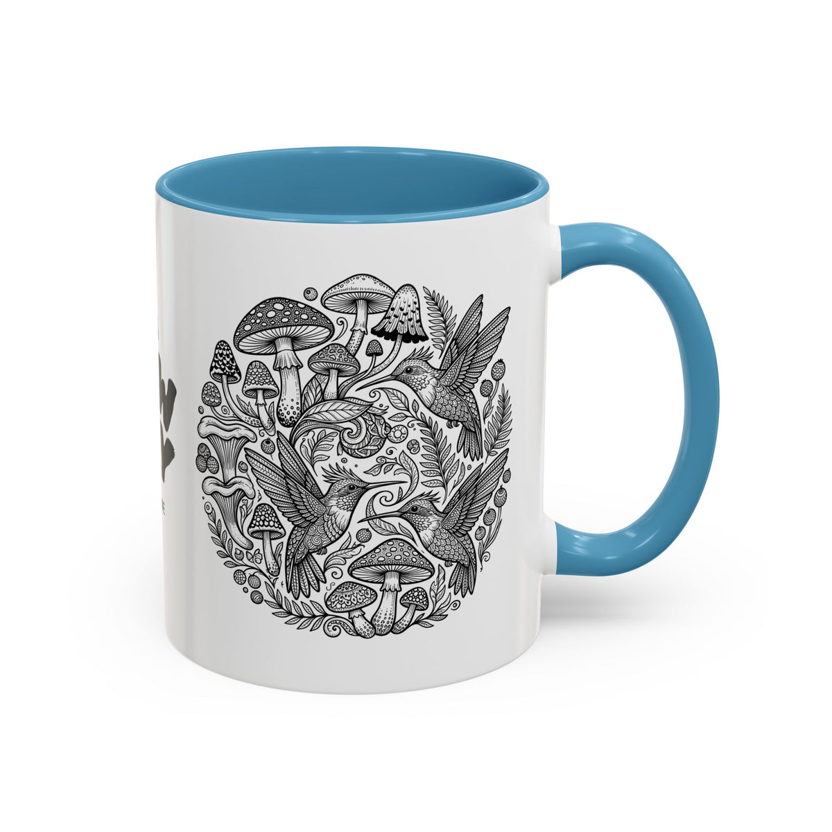 Hustle More Coffee Mug — Mushroom & Hummingbird Accent 11/15oz