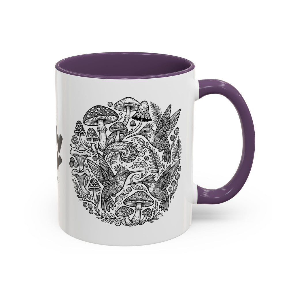 Hustle More Coffee Mug — Mushroom & Hummingbird Accent 11/15oz