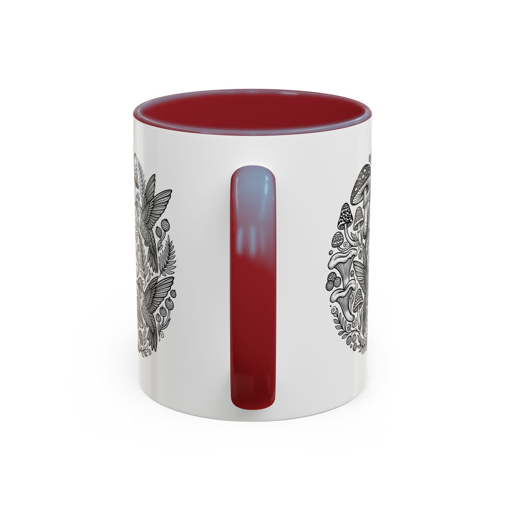 Hustle More Coffee Mug — Mushroom & Hummingbird Accent 11/15oz