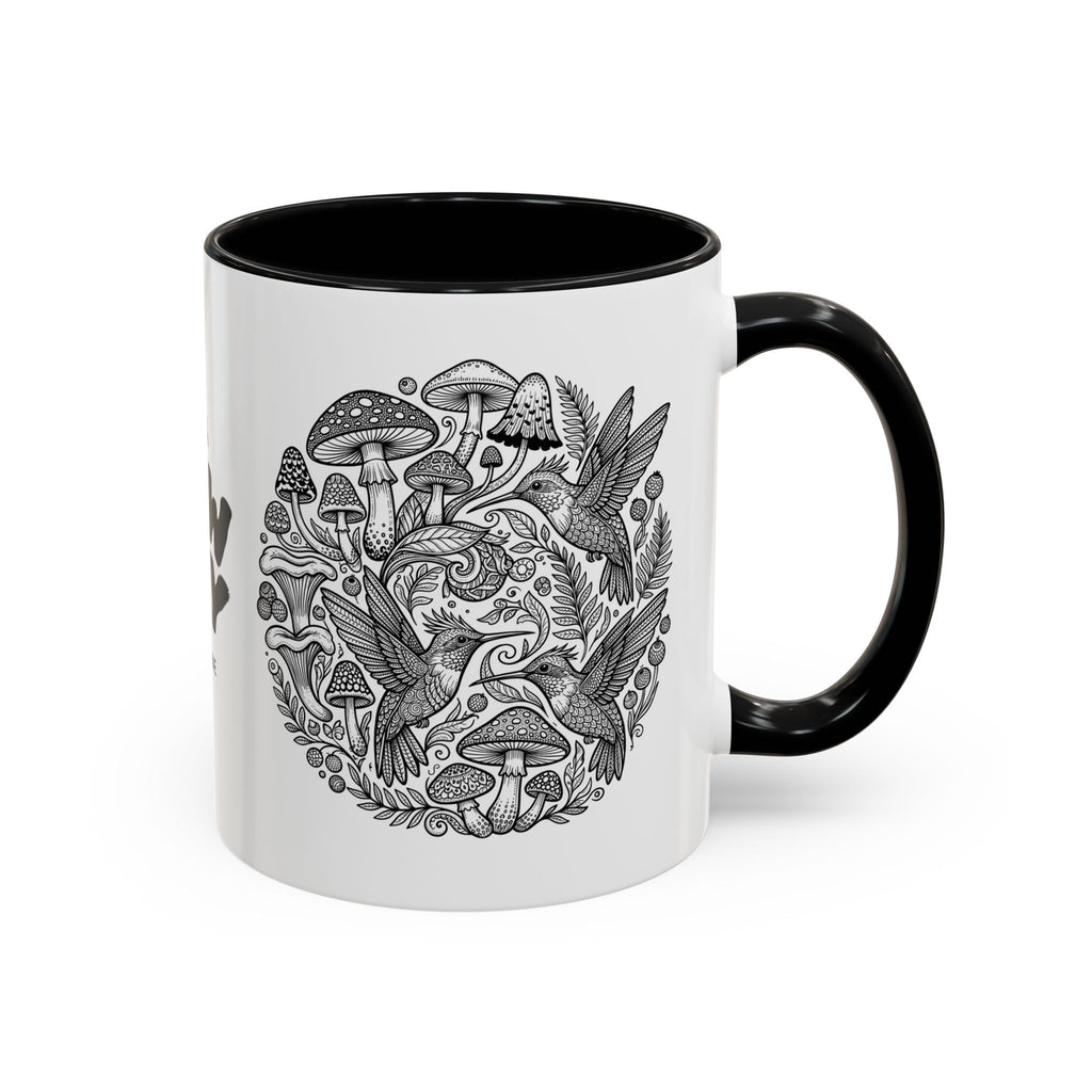 Hustle More Coffee Mug — Mushroom & Hummingbird Accent 11/15oz