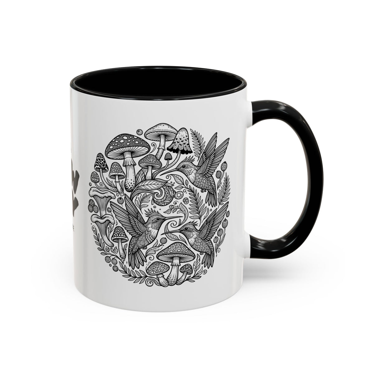 Hustle More Coffee Mug — Mushroom & Hummingbird Accent 11/15oz
