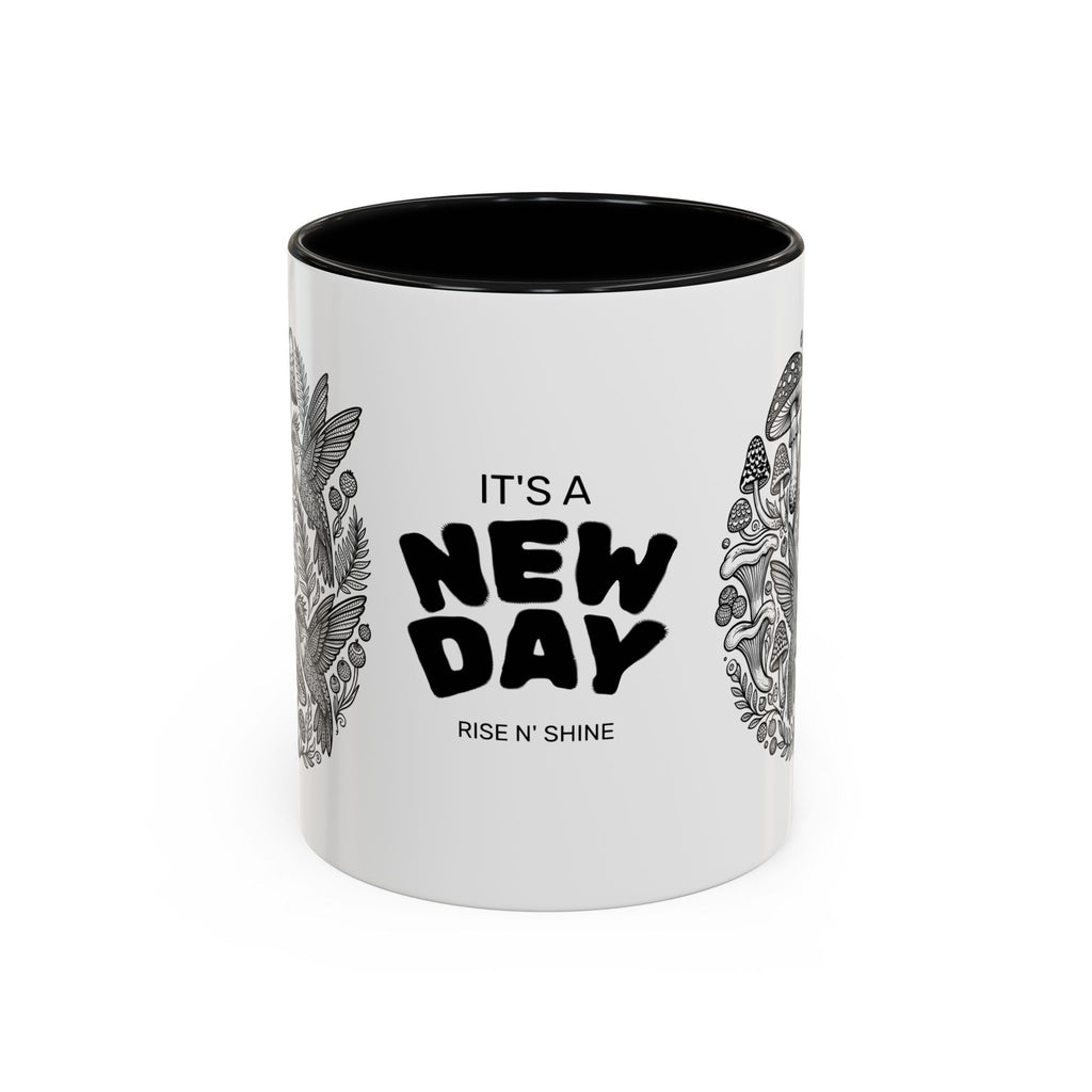 Hustle More Coffee Mug — Mushroom & Hummingbird Accent 11/15oz