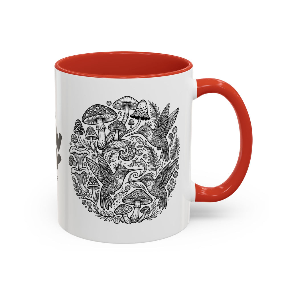 Hustle More Coffee Mug — Mushroom & Hummingbird Accent 11/15oz