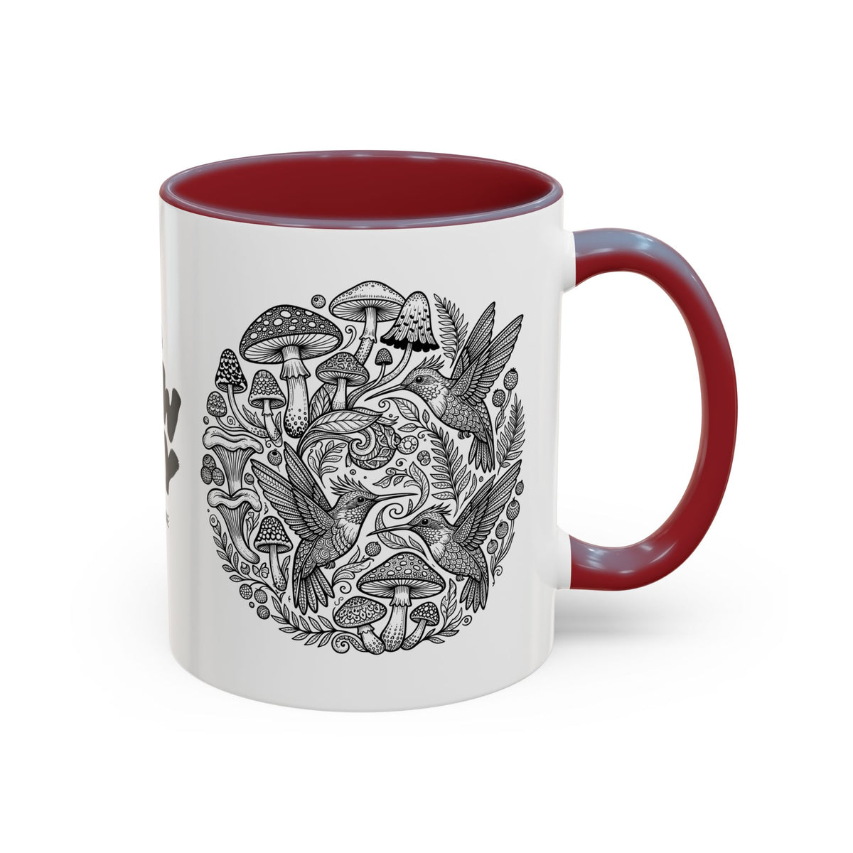 Hustle More Coffee Mug — Mushroom & Hummingbird Accent 11/15oz