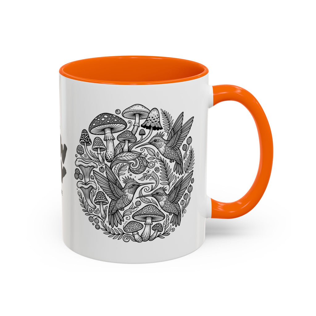 Hustle More Coffee Mug — Mushroom & Hummingbird Accent 11/15oz