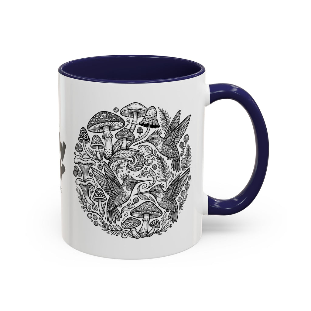 Hustle More Coffee Mug — Mushroom & Hummingbird Accent 11/15oz