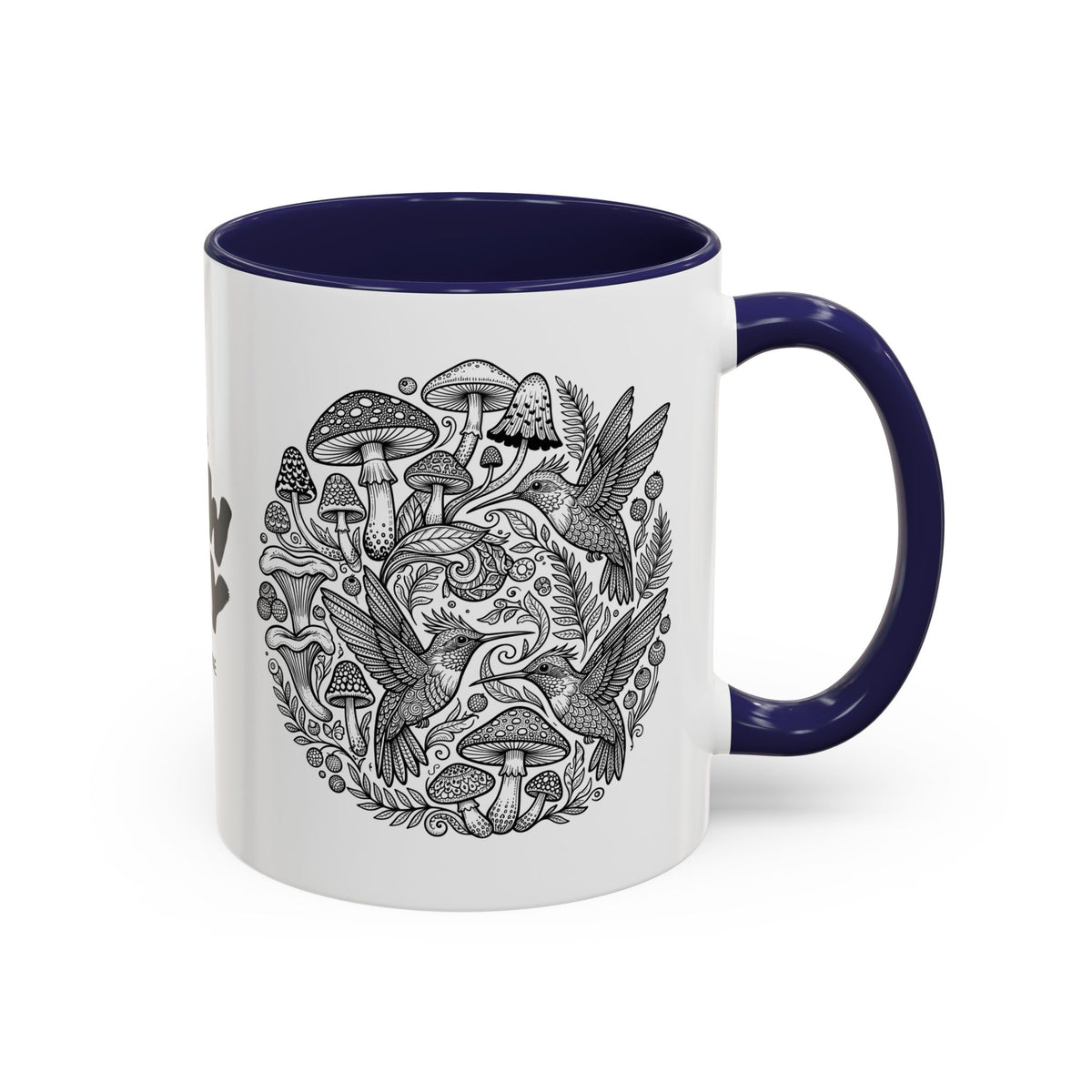 Hustle More Coffee Mug — Mushroom & Hummingbird Accent 11/15oz