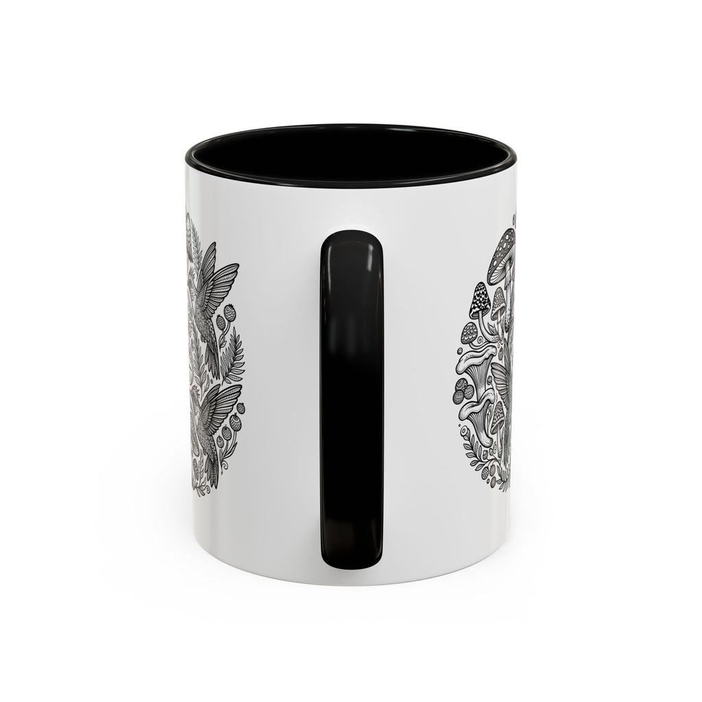 Hustle More Coffee Mug — Mushroom & Hummingbird Accent 11/15oz