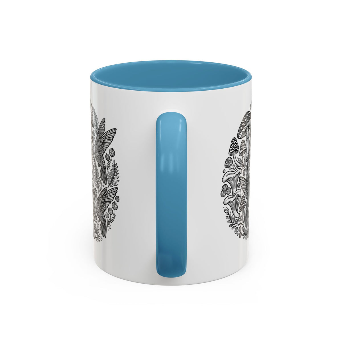 Hustle More Coffee Mug — Mushroom & Hummingbird Accent 11/15oz