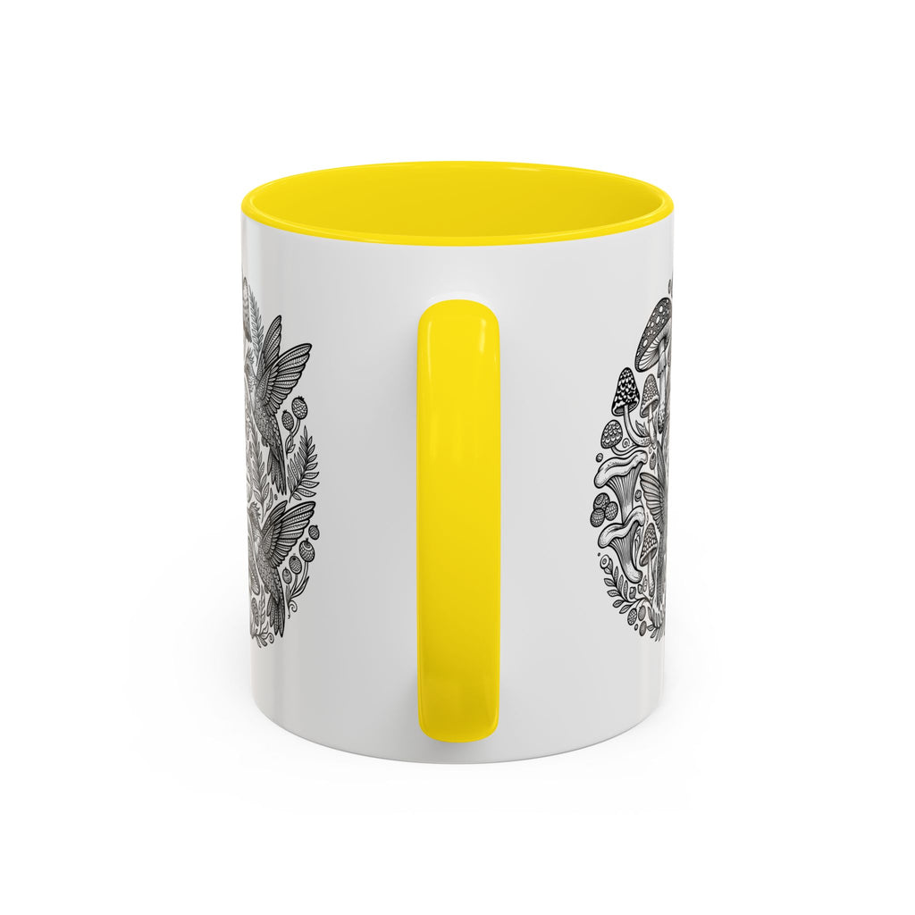 Hustle More Coffee Mug — Mushroom & Hummingbird Accent 11/15oz