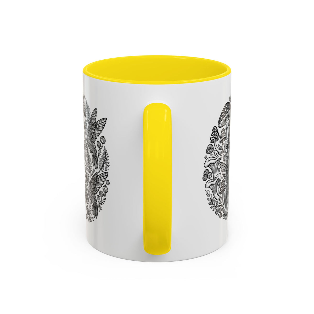 Hustle More Coffee Mug — Mushroom & Hummingbird Accent 11/15oz